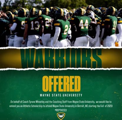 Zach French (@zach_french79) on Twitter photo After a phone call with <a href="/CoachRoscoByrd/">Rosco Byrd Jr</a>, I’m honored to receive an offer to from Wayne State University!
<a href="/PNHuskieFB/">Portage Northern Football</a> <a href="/CoachTwichPN/">Kurt Twichell</a> <a href="/josephpatrick20/">joseph patrick</a> After a phone call with <a href="/CoachRoscoByrd/">Rosco Byrd Jr</a>, I’m honored to receive an offer to from Wayne State University!
<a href="/PNHuskieFB/">Portage Northern Football</a> <a href="/CoachTwichPN/">Kurt Twichell</a> <a href="/josephpatrick20/">joseph patrick</a>