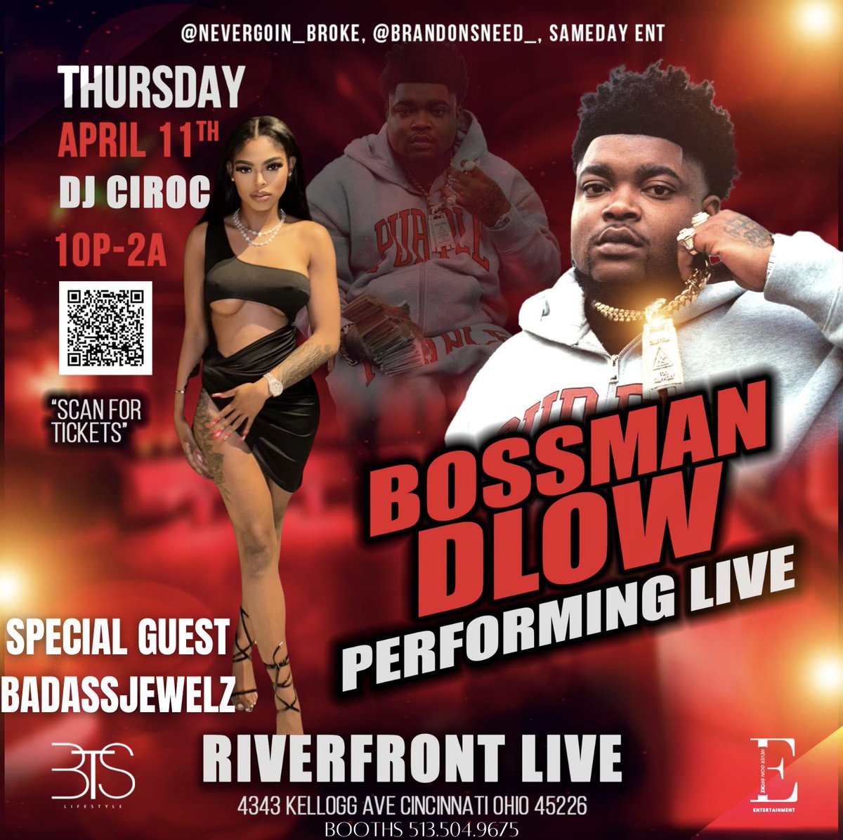 _eo19's tweet photo. THURSDAY APRIL 11th @bossman_dlow is INVADING CINCINNATI I Need Everyone To Meet Us At RIVERFRONT LIVE For OUR FIRST OFFICIAL CONCERT All Year We Made It Our Job To Make Sure Y'all Turned Up NOW We Bringing You The Hottest Rapper To Take It Up A Level🤷🏽‍♂️🔋 
Ticket Link In Bio https://t.co/iNfR0dkhlL