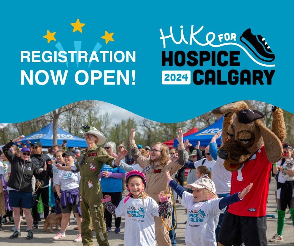 hospicecalgary's tweet photo. Registration is now open for our #Hike4HospiceYYC fundraising event! Join us on May 5, 2024 at Fish Creek Park for a morning of celebration and remembrance. https://t.co/lENNF9C7sv

#YYCEvent #FundraisingEvent #YYC #KidsGrieveToo #PalliativeCare #FundraisingWalk #Calgary https://t.co/uDP88qKqYT