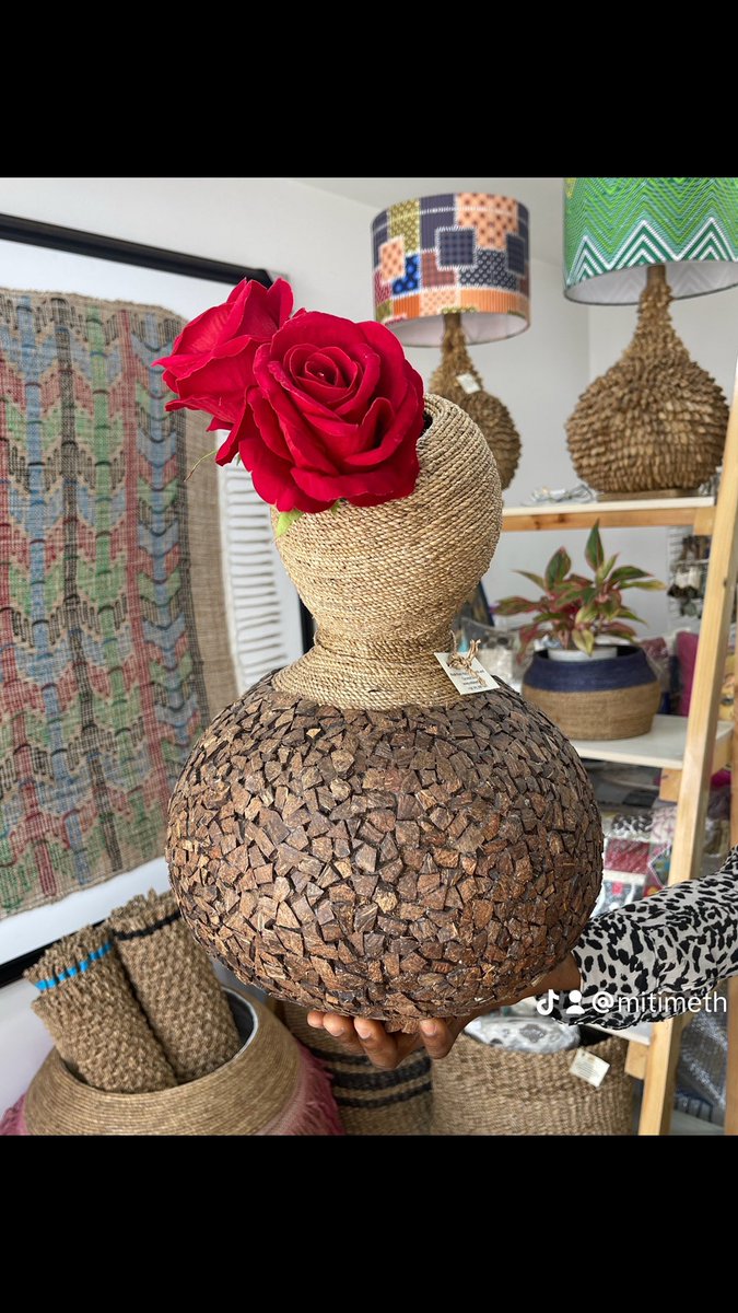 ROCK BAND It’s Gourds N’ Roses not Guns N’ Roses 🌹. Check out this new piece by @mitimeth_ 💯 handmade from sustainable materials - water hyacinth, coconut shells and papier-mâché. #mitimethmade #rockband #decor #home #design #newluxury #art #madeinAfrica #nigeria