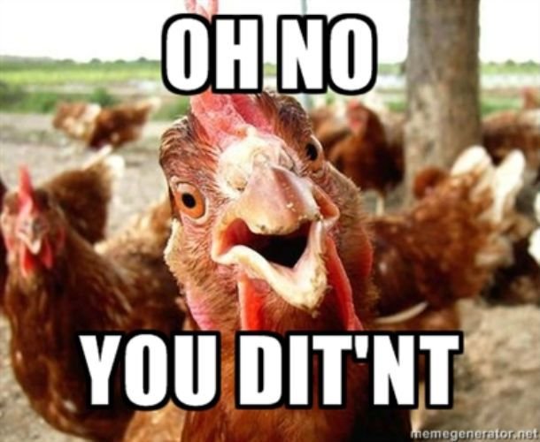 Don't fade $Chicken . $Chicken needs slightly longer to cook.