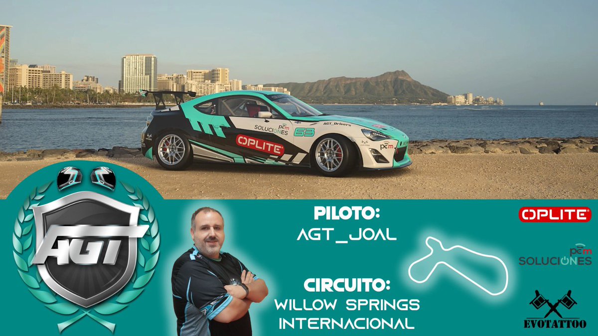 🔹Continuamos con el Grand Slam de <a href="/StopGoSimu/">Stop&Go Simulación</a> en Willow Springs!!

👤En esta ocasión el encargado de llevar nuestros colores será <a href="/joalmoju/">José Montes(AGT_Joal)</a>!! Mucha suerte!!