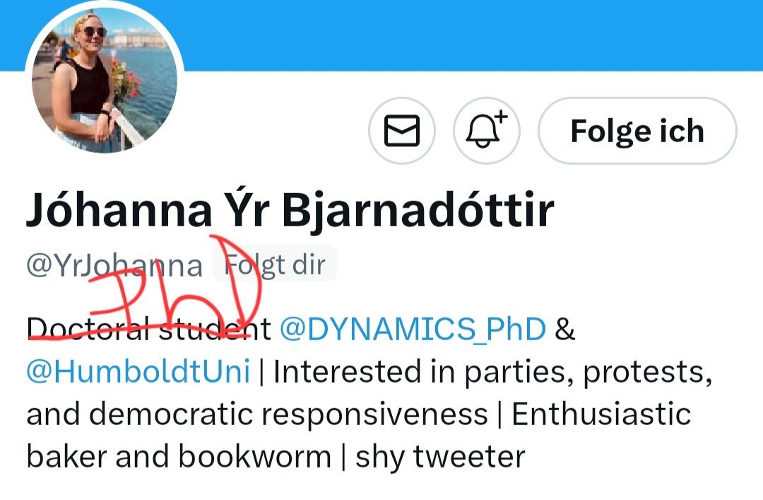 Time to update your Bio, @YrJohanna! 😀 Well done! 🎉 Regards, Proud supervisor