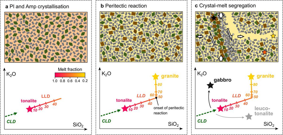 thomasgcls's tweet photo. The first paper from my PhD! 

We investigated the physicochemical evolution of intermediate to felsic melts and highlighted the occurrence of a biotite-forming peritectic reaction potentially important during crystal-melt segregation!

https://t.co/04flSqmaFf

@ISTE_UNIL https://t.co/TAi1UHlCPf