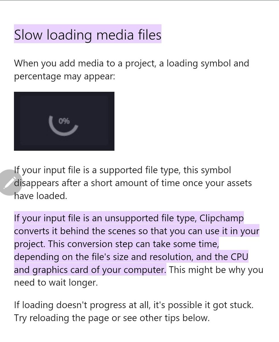 rocvmxcha's tweet photo. @MicrosoftHelps This is on the public facing documentation for ClipChamp, but WHAT are the supported formats?

This doesn't help anyone if you don't tell them what format to remux their videos to.

Give users more information. https://t.co/Pe4PjSmJmR