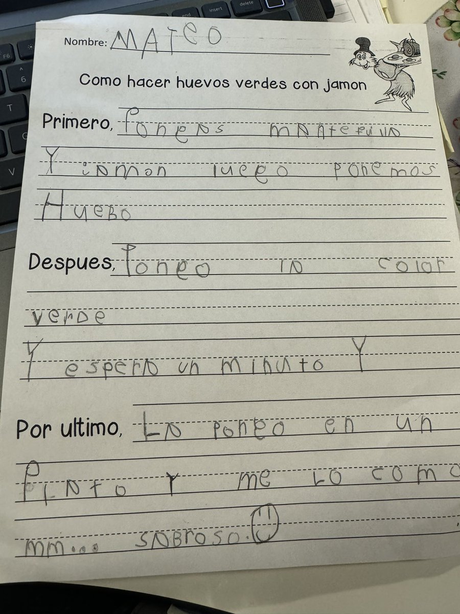 These kids loved green eggs and ham.  They made predictions, analyzed data, and wrote how to make them. 💚🥚<a href="/HumbleISD_OFE/">Oak Forest Elementary</a> <a href="/CoachonTif/">Tiffany Curtis</a> <a href="/BeSmart_OFE/">Brooke Smart</a>