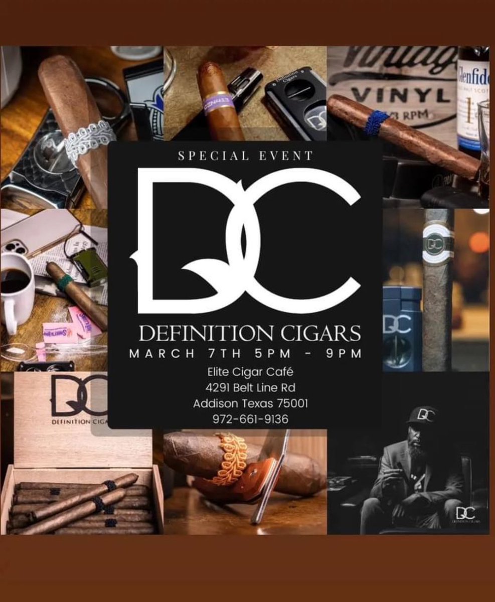 DefinitionCiga1's tweet image. This Thursday Elite Cigar Cafe  is the official Kickoff Event for "The Definition of Elite" weekend. 

The featured cigar from the DC Family is the  5 Años SE. If you haven't tried it, here's your chance.