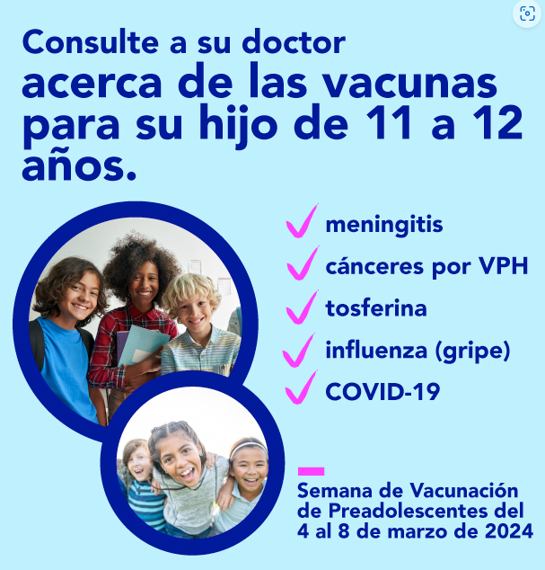 ParkTreeCHC's tweet photo. ¡Ayude a mantener a su preadolescente san@ y su sistema inmune  fuerte! 💪🦠Démosle la mejor defensa contra enfermedades prevenibles y  mantengámosl@ en el camino hacia un futuro saludable. https://t.co/rhEItRY82Q