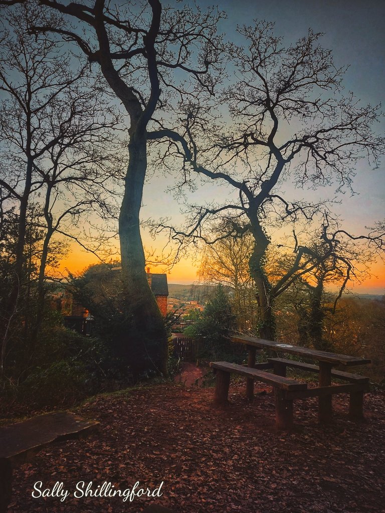 Sunset on kinver edge and over the rock houses 🧡💛📷@NTKinver @NTmidlands #kinver #photography
