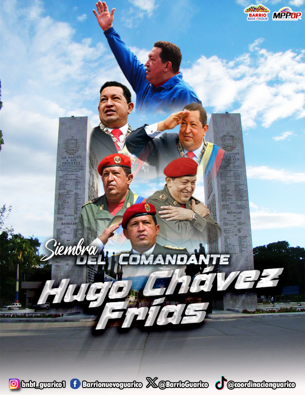 BarrioGuarico's tweet photo. A 11 años de la siembra del Comandante Eterno Hugo Chávez, recordamos su legado de lucha, unidad de los pueblos. https://t.co/4H5kyWi8yC