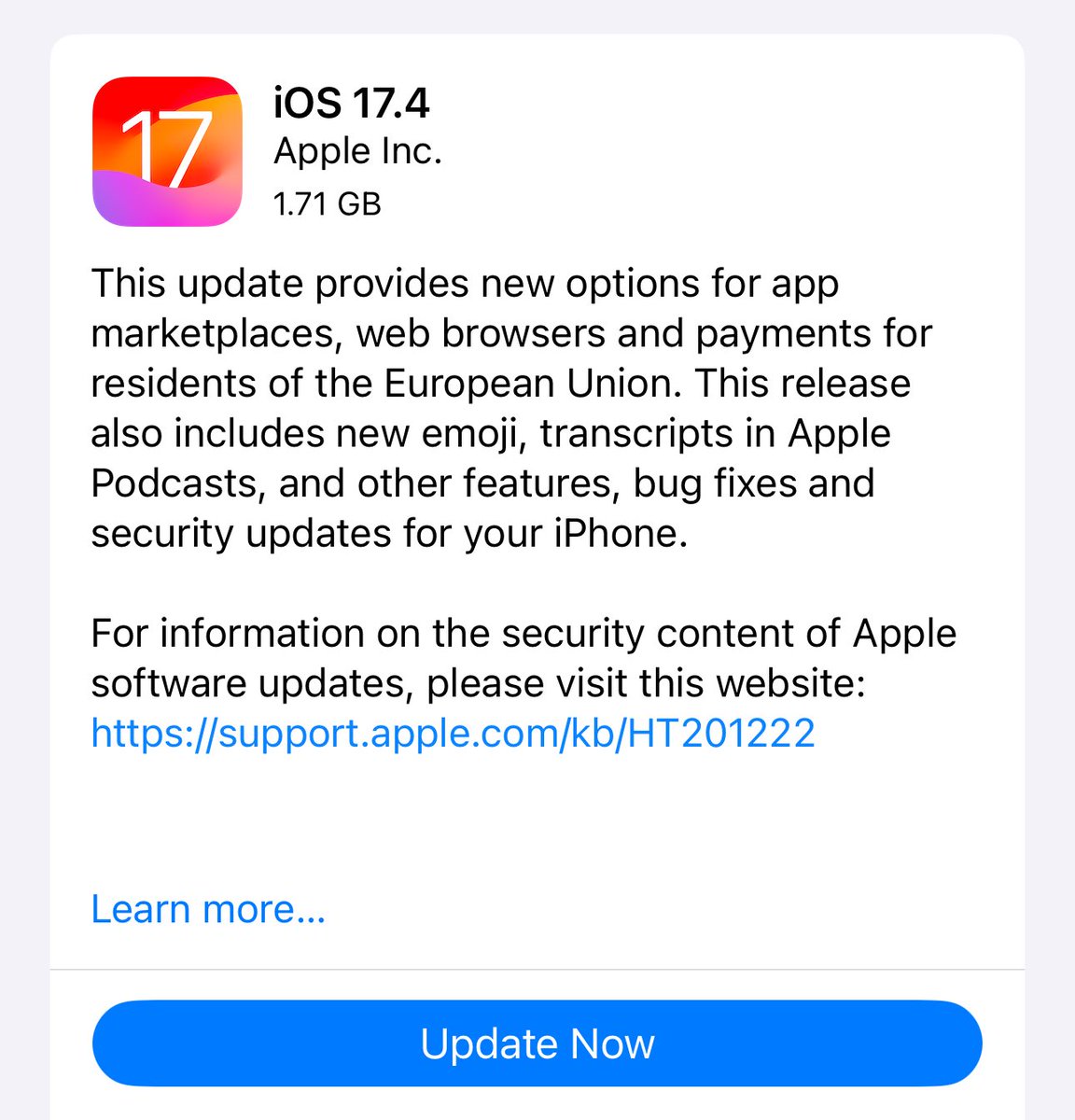 iOS 17.4 now available