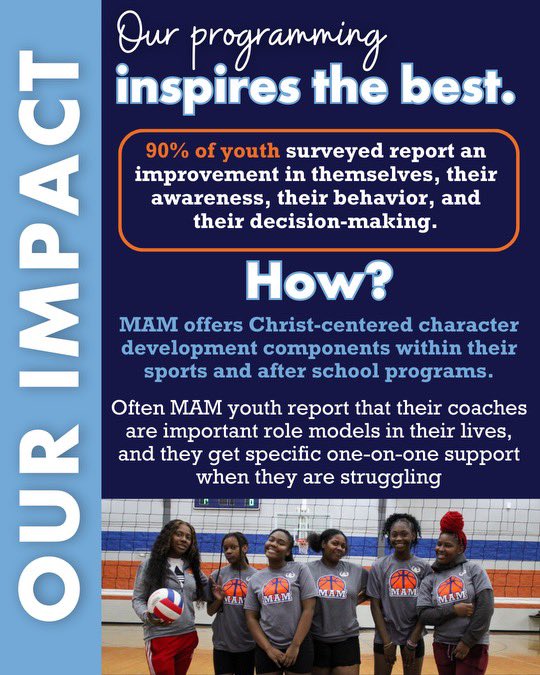 TysonE_11's tweet image. .@MAM_Sports is celebrating 25 years of impact! Will you team up with them to give $25 for 25? Your recurring donation of $25 or more becomes a long-term investment, working together to impact thousands of Memphis youth every year. #ad @901fund  
Visit bit.ly/MAM25years