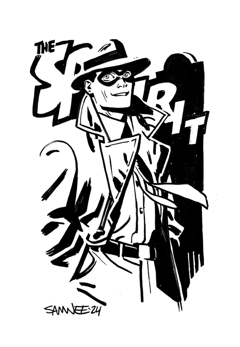 In honor or Will Eisner Week, here's a little warmup of THE SPIRIT 🪦 