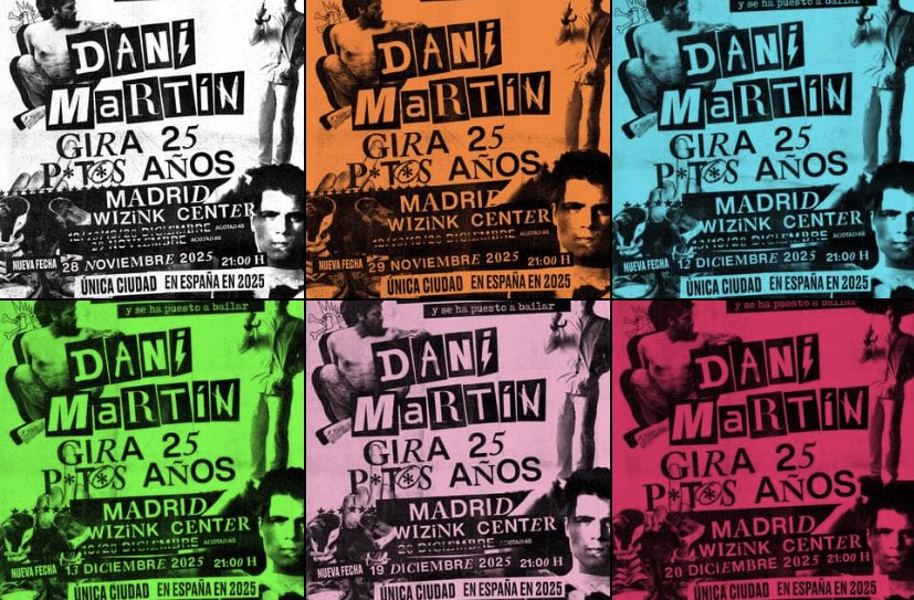 impresionante lo de dani martín, no hay un artista en este país que pueda hacer esto, que heavy, 6 FECHAS, y todavía es capaz de sacar bastantes más porque las agota al minuto, wow 👏🏻