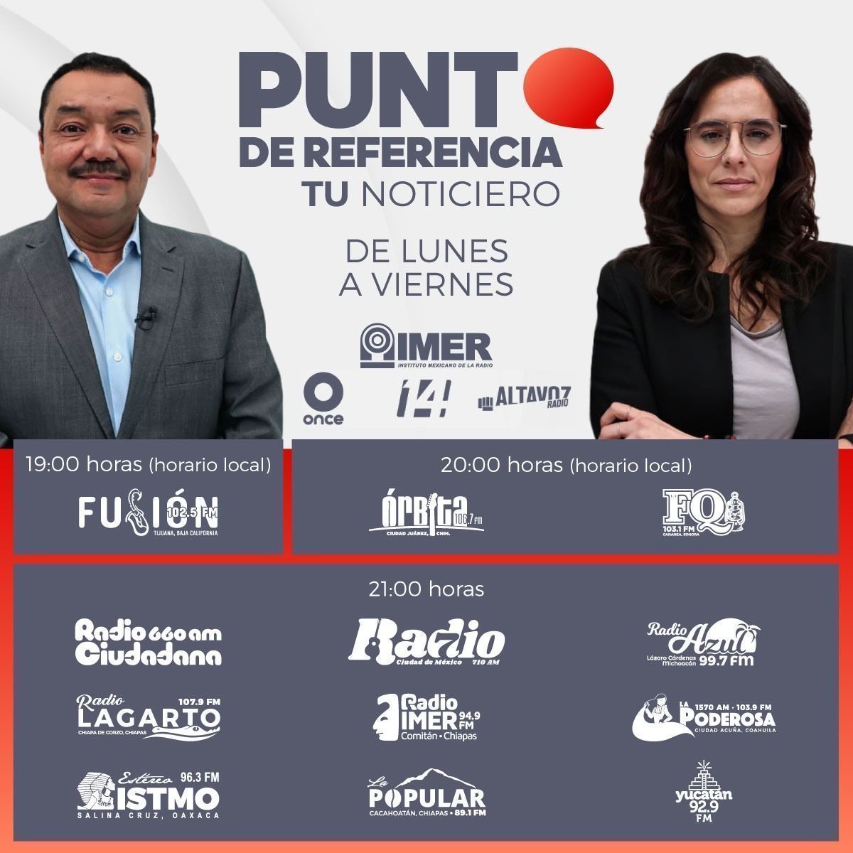 Esta noche no te pierdas #TuNoticiero <a href="/ReferenciaMex/">Punto de Referencia</a> con <a href="/azulalzaga/">Azul Alzaga</a> y <a href="/anajarnajar/">Alberto Nájar</a> por las estaciones del IMER 📻: 660 AM @ciudadana660, 710 AM <a href="/radio710am/">Radio 710</a> en CDMX y @radiolagarto <a href="/fusionimer/">Fusión 102.5 F.M</a> <a href="/yucatan929fm/">Yucatán 92.9 FM</a>

A las 21hrs (hora centro)

buff.ly/3ritUUH