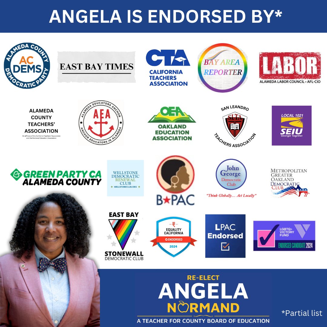 Thank you to these incredible organizations representing educators, community advocacy, and local media, for your support in this campaign. I am honored by your vote of confidence in our work, and will stand with you if re-elected. Please go vote! Polls are open until till 8pm!