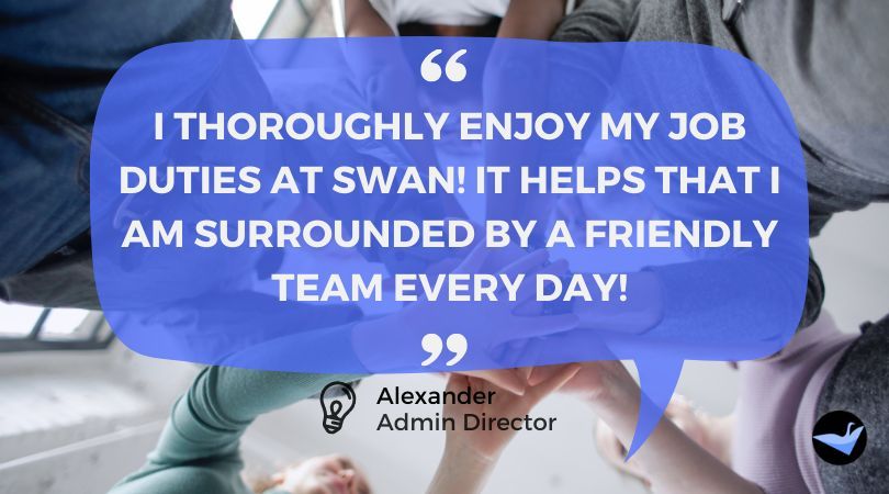 swan_software's tweet image. A great team makes a job great -- and we have a great team at Swan. #companyculture #teamrecognition #company #companyculturematters