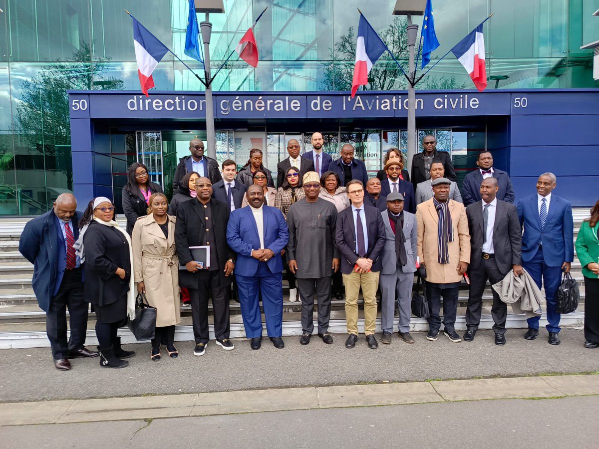 fkeyamo's tweet photo. On the invitation of the French Government, I arrived Paris yesterday with major stakeholders in the Aviation industry in Nigeria at their own expense. It is a four-day visit from 5th to 8th of March. The visit shall include a bilateral meeting, as well as business-to-business meetings in Paris, Marseille and Toulouse with major stakeholders in the Aviation industry in France, including a visit to Aircrafts manufacturing giants, Airbus. 

Today, we met Damien Caze, the Director-General of the French Civil Aviation Authority together with his team and a number of French aviation stakeholders and businesses.