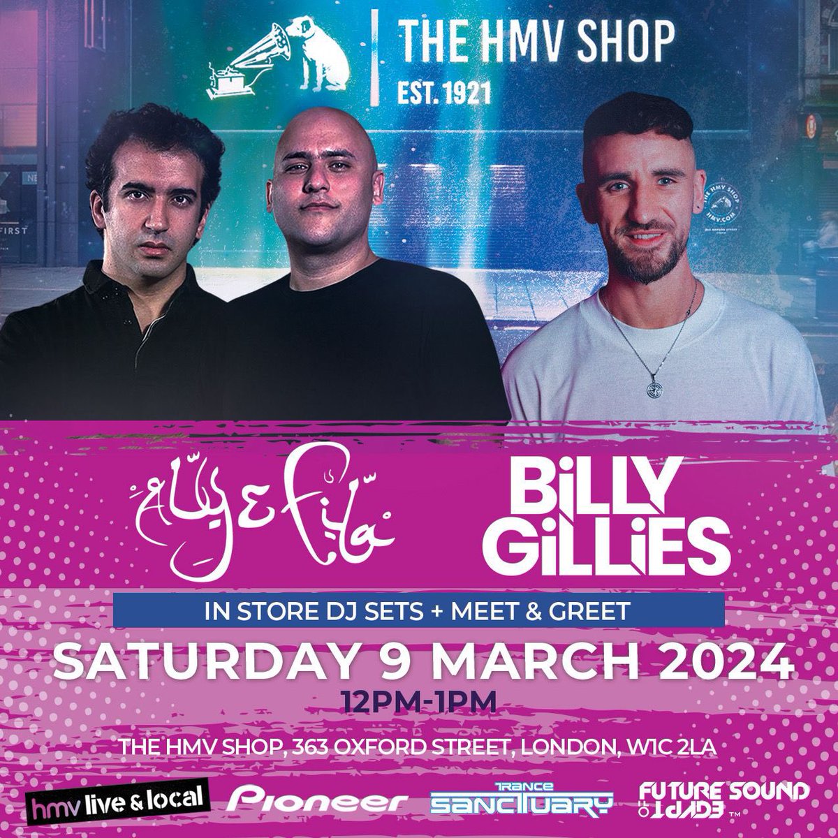 We’ve been really excited to tell you about this one… Billy Gillies and Aly&Fila will be live in the basement from 12pm this Saturday!