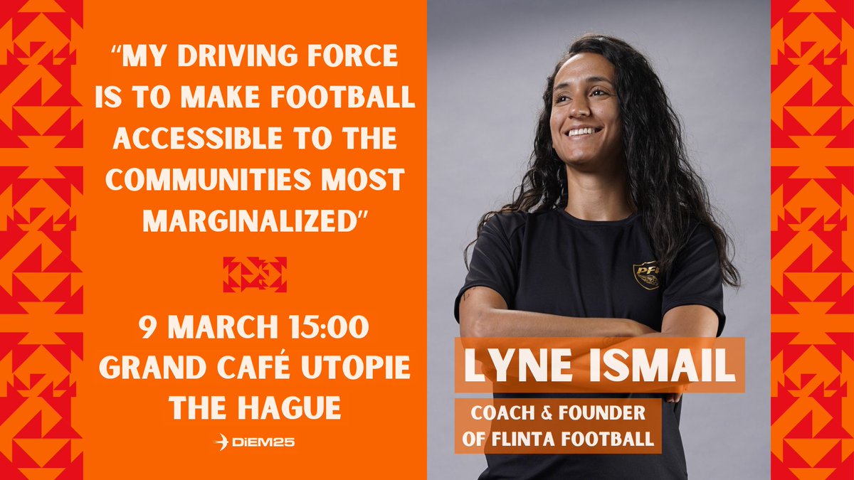 We're honoured to have the amazingly talented and inspirational <a href="/coachlyne14/">Coach Lyne</a> at our International Women's Day event at <a href="/UtopieNL/">Grand Café Utopie</a> next Saturday. Join us!
i.diem25.org/en/events/3584…