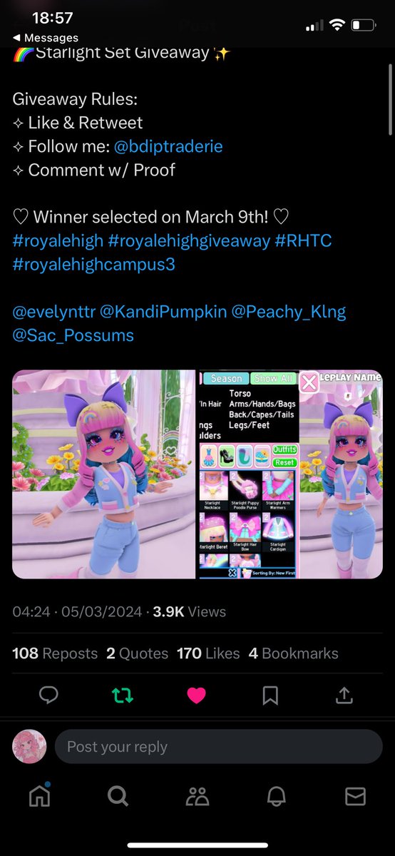 PinkRoyaltys's tweet photo. @bdiptraderie @evelynttr @KandiPumpkin @Peachy_Klng @Sac_Possums Done!! <3 https://t.co/dcuB7x54rh
