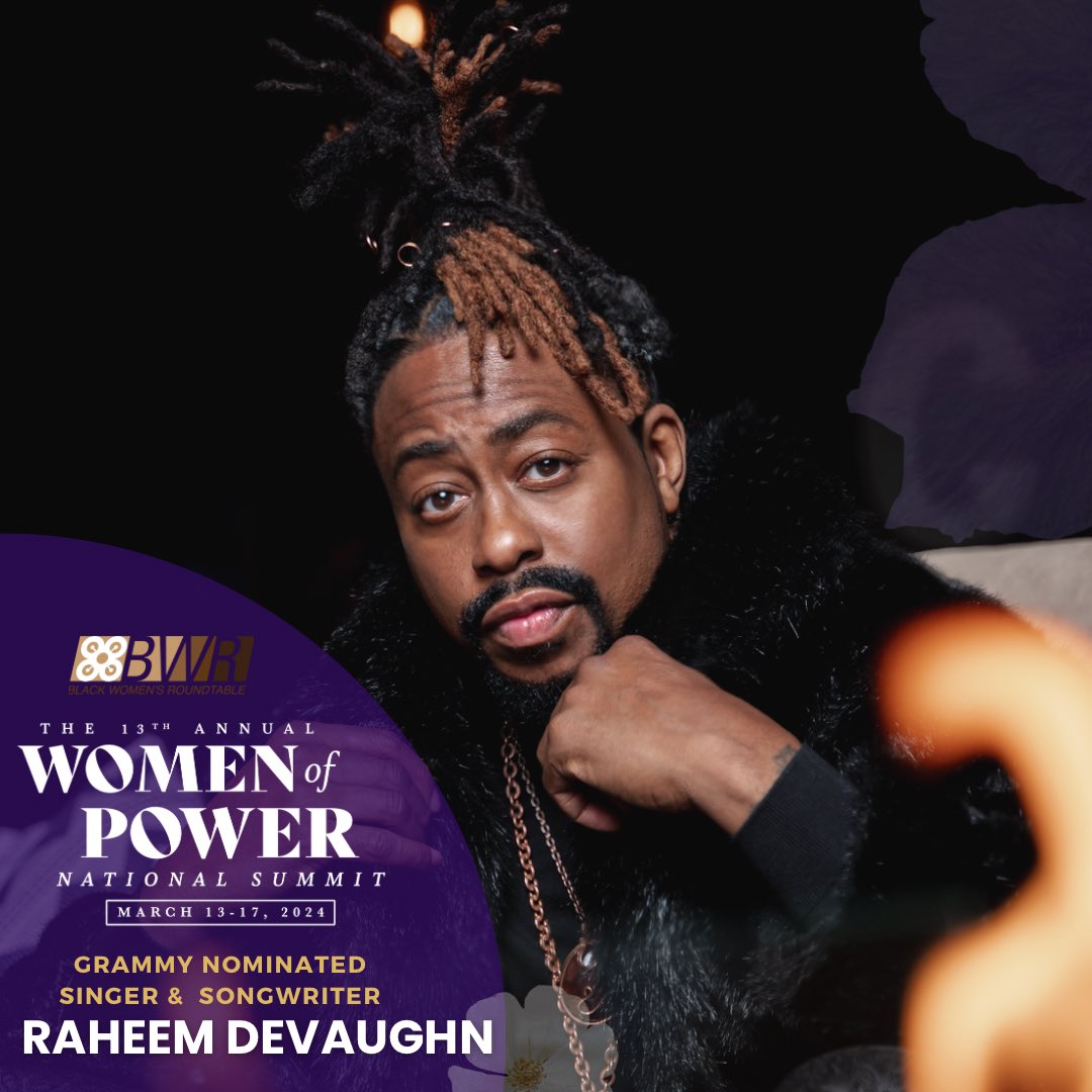 That’s right SiStars, Grammy Nominated Singer & Songwriter Raheem DeVaughn, will be in the building and performing during the 13th Annual Women of Power National Summit! Registration link in bio! See you there! #raheemdevaughn @raheem_devaughn