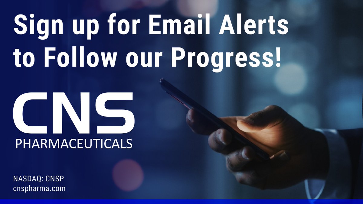 Want to follow our progress? Sign up for email alerts here: bit.ly/3qrwDZk $CNSP #GlioblastomaMultiforme #GBM #Oncology