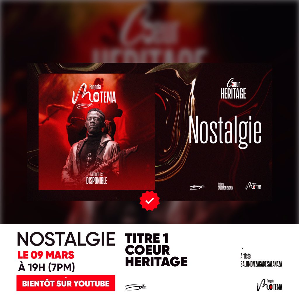 salomonzagabe's tweet photo. Hello, I hope you are well ✨
NOSTALGIE will be available to you from this Saturday 03/09/2024 at 7:00 p.m. (7PM).
https://t.co/CtUIFxMKRt

#PowerOfmusic
#RealPeace
#Salanaza🎸 https://t.co/4ScU1Mez2O