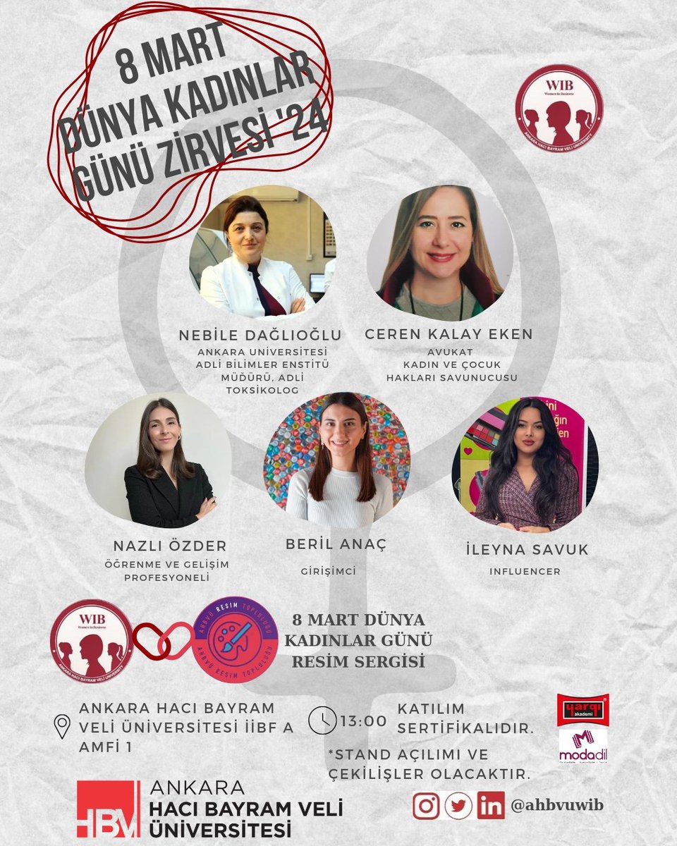 ahbvuwib's tweet photo. Bu yıl dördüncüsünü gerçekleştireceğimiz Dünya Kadınlar Günü Zirvesi'24 ile karşınızdayızz...✨️ 
AHBV Resim Topluluğu üyelerinin yaptığı sanat çalışmaları ve birbirinden önemli konuşmacılarımızın bulunduğu harika bir etkinlikle beraberiz. ❣️🎨🖌 https://t.co/ujWi7HbwJM