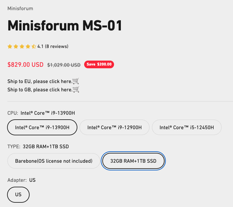 Interesting to see the Minisforums MS-01 getting rebranded as the Onyx Pro by SimplyNUC ... while there's certainly more configuration options from SimplyNUC ... for those wanting 'bare bones', pricing still looks to better from the Minisforums