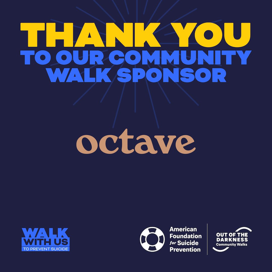 A special thank you to our past sponsor <a href="/findoctave/">Octave</a> for all of their support during the 2023 #OutOfTheDarkness Community Walk season!  bit.ly/4c3fEDZ