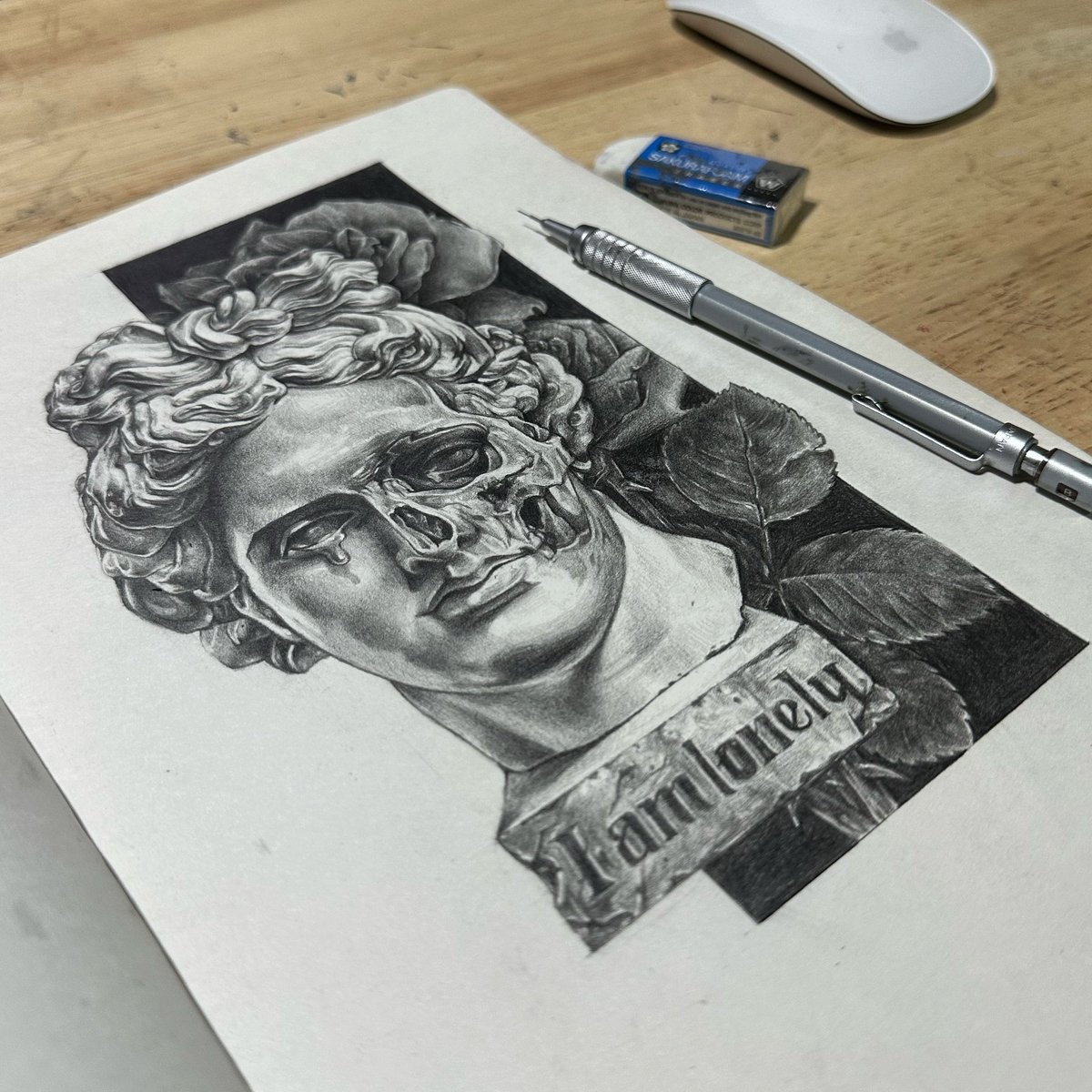 I am lonely
#drawing  #sketchbook #still #life #skull #skullart #portrait #anatomy #figure #figuredrawing #women #work 
#figureskating #pencil #pencildrawing #tattoo #flashtattoo #backwork #lonely #typo #typography #sketch #pencil