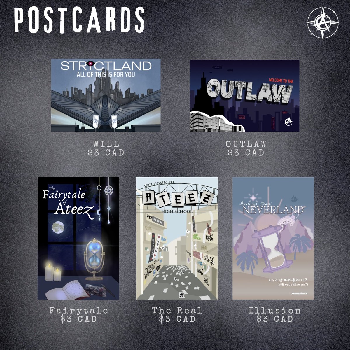 ATINYNORTH's tweet photo. ATINY! Back by popular demand; our Fairytale PC Holders are available for pre-order! Find these + previous PC holders and postcards on our GomDrop now! โจ๐พ
๐: https://t.co/QYYISb149u
#ATEEZ #์์ดํฐ์ฆ #ATINYNORTH #ATEEZCANADA #ATEEZFANBASE #KPOPMERCH @ATEEZofficial https://t.co/3cIJK1EZUd