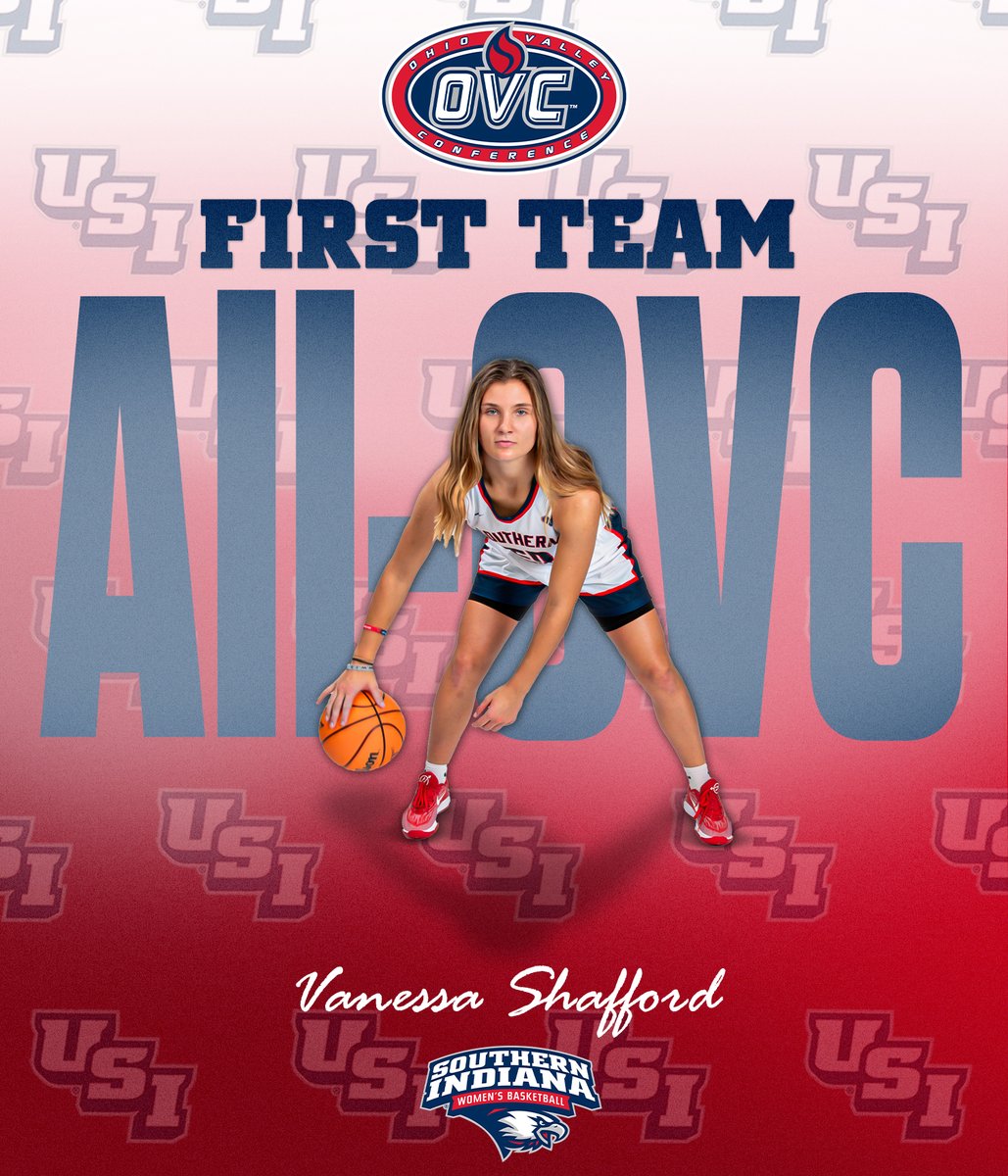 USIAthletics's tweet photo. 𝐀𝐥𝐥-𝐎𝐕𝐂 𝐅𝐢𝐫𝐬𝐭 𝐓𝐞𝐚𝐦🏅
Vanessa Shafford

#GoUSIEagles #OVCit https://t.co/YX8PYwY1zr