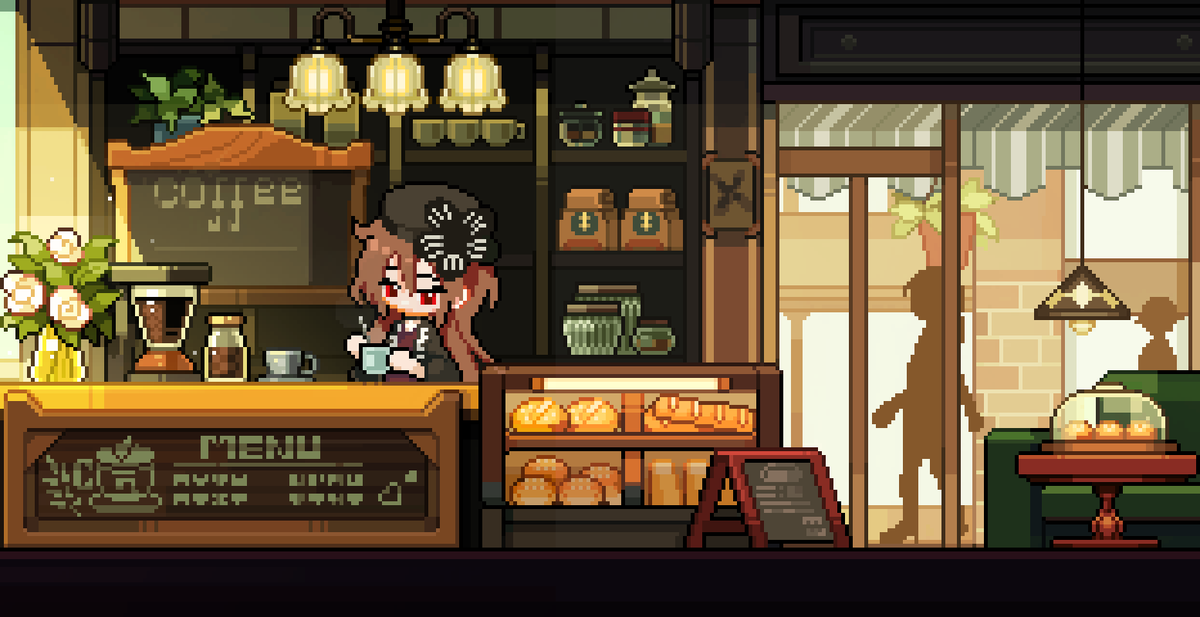 #pixelart
cozy coffee