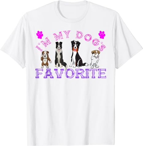amazon.com/dp/B08K9W3MKT Visit the Funny Dogs t-shirt for men women kids Store I'm My Dog's Favorite Funny Dogs Lover Great Gift T-Shirt Search this page