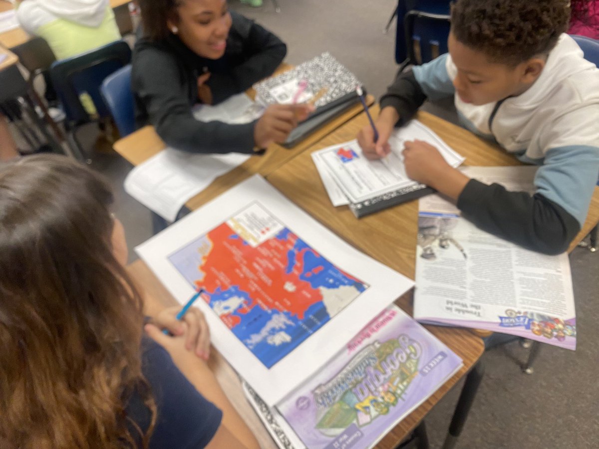 benjaminlgreen's tweet photo. I worked with our fifth graders as we opened our Interdisciplinary Unit on WW2. We examined and analyzed maps and tables to gain insight into Germany and Japan aggression that set the tone for the war. These historians were all in! More to come as we inquire into this topic! https://t.co/Evpqu3vJtK