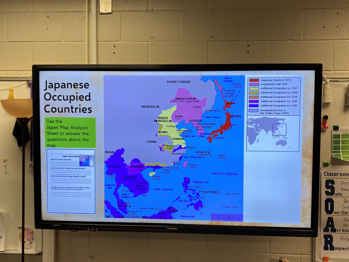 benjaminlgreen's tweet photo. I worked with our fifth graders as we opened our Interdisciplinary Unit on WW2. We examined and analyzed maps and tables to gain insight into Germany and Japan aggression that set the tone for the war. These historians were all in! More to come as we inquire into this topic! https://t.co/Evpqu3vJtK