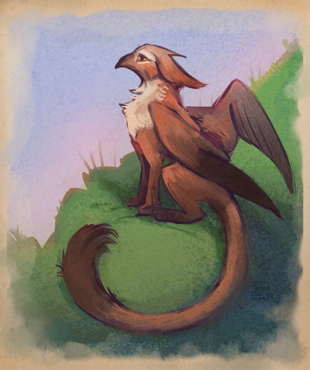 Little gryphon sketch

#fantasy #digitalart #doodle 
#fantasycreature