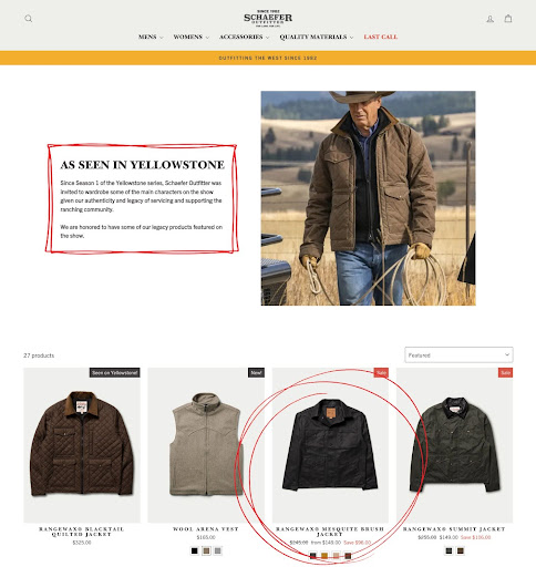 HEY LOOK: My fancy jacket from the Yellowstone collection is on sale! You too can dress up like a cowboy and make all your influencer dreams come true! #ranchlife #yellowstone #styledshoot