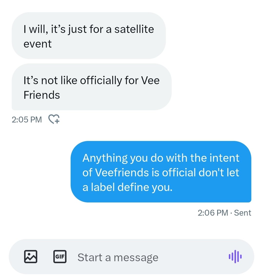 VeefriendsEdits's tweet photo. Just a reminder you don't need t
Add the label "Official" to be involved in @veefriends anything you do with the best "intent" of the project is official enough for @garyvee and the #VFTeam https://t.co/k2t2Kc0HxA