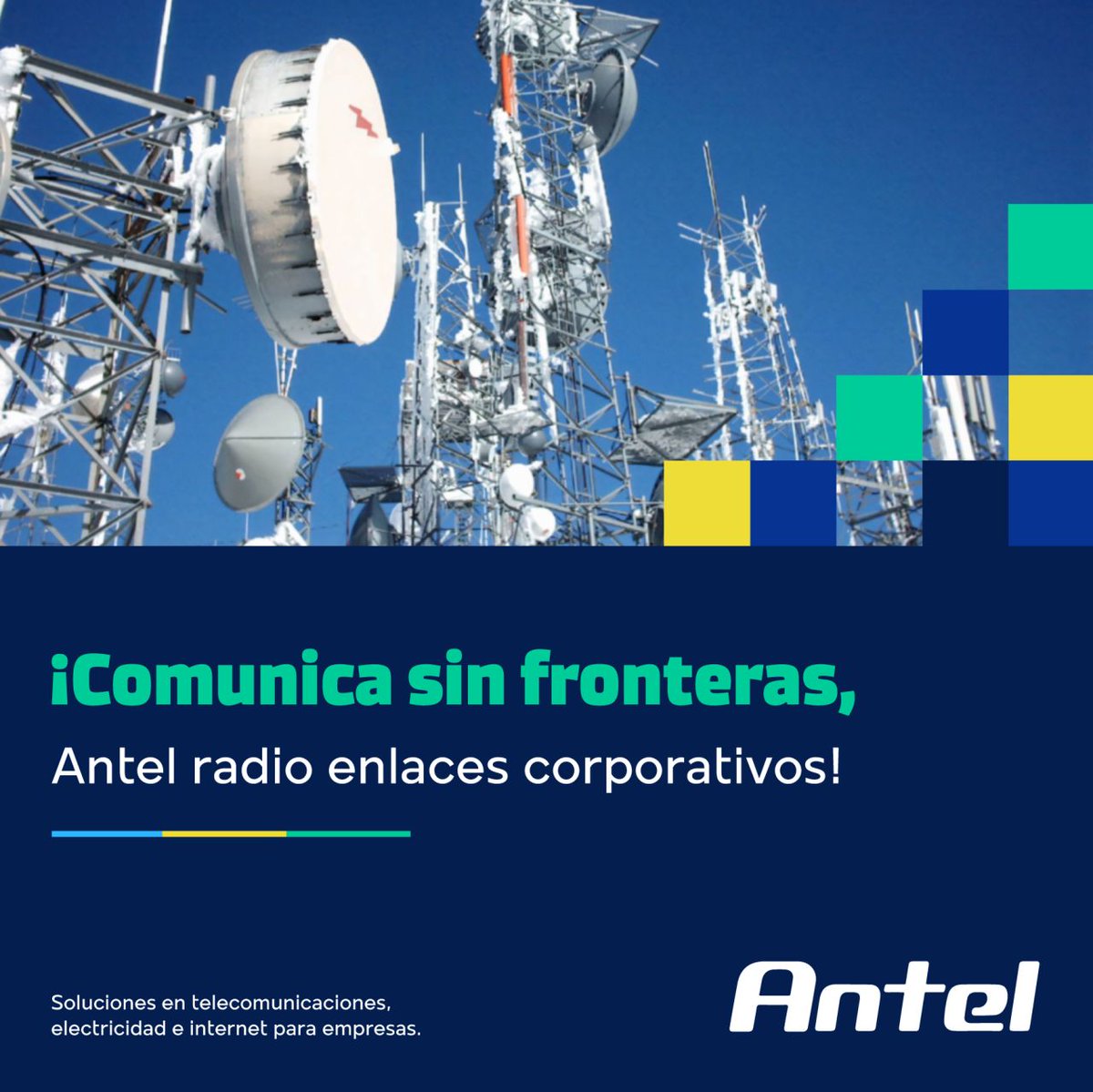 Antel_ec's tweet photo. Sistemas de comunicaciones inalámbricas en todas las bandas https://t.co/7z4uT46cz2
