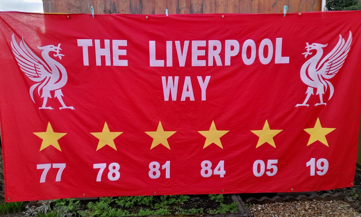 NEW. 10ft x 5ft Liverpool FC banner. On the way to Prague for the Liverpool game on Thursday. 🔴⚪️🟡 #lfcbanners #JFT97 YNWA