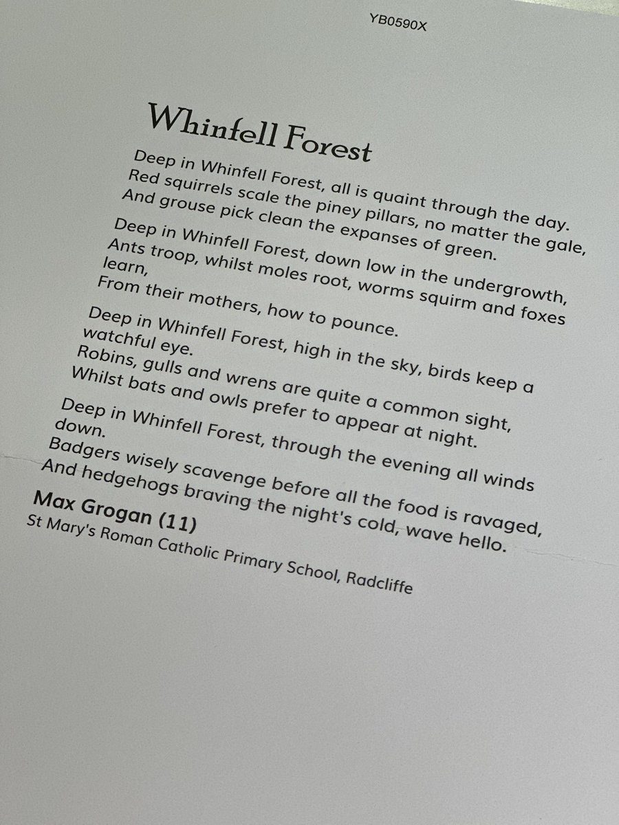 When you get home from work and your youngest has a letter saying his poem has been selected by YoungWriters for publication in an upcoming book.

Inspired by his stays <a href="/CenterParcsUK/">Total10</a> ❤️