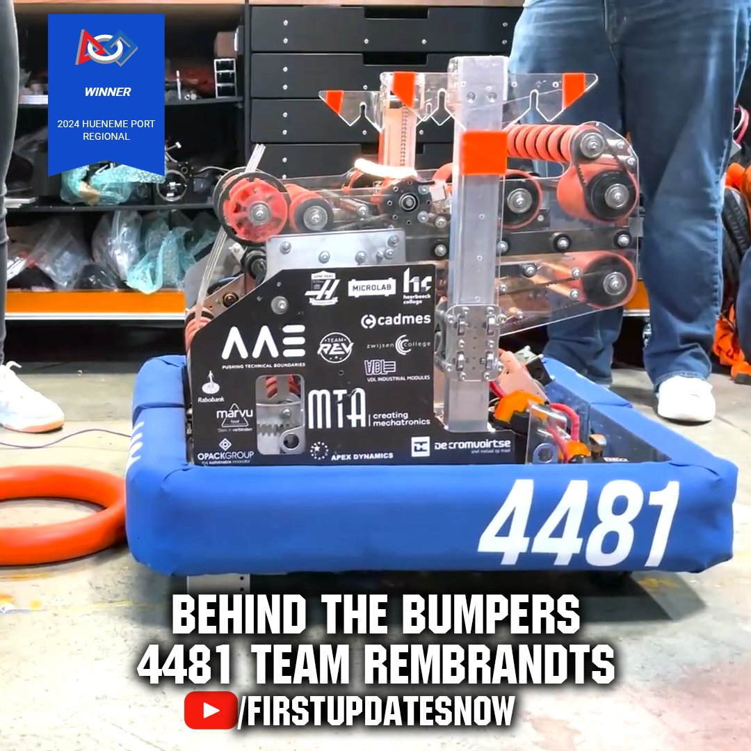 FUN FRC (@funfrc) on Twitter photo youtu.be/G6xQZ2Oa5n0 Winners at Hueneme Port Regional Week 1 <a href="/Teamrembrandts/">Team Rembrandts</a> 4481 has been one of the top robots followed this season thanks to their incredible Open Alliance blog. Dive into an overview of their incredible robot and performance on Behind the Bumpers. youtu.be/G6xQZ2Oa5n0 Winners at Hueneme Port Regional Week 1 <a href="/Teamrembrandts/">Team Rembrandts</a> 4481 has been one of the top robots followed this season thanks to their incredible Open Alliance blog. Dive into an overview of their incredible robot and performance on Behind the Bumpers.