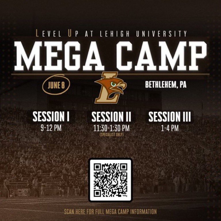 Thank you <a href="/JaydenHuberLU/">Coach Huber</a> for the camp invite to Lehigh University! <a href="/KonkreteKids/">Northampton Athletics</a> <a href="/Coach_Toman/">John Toman</a>