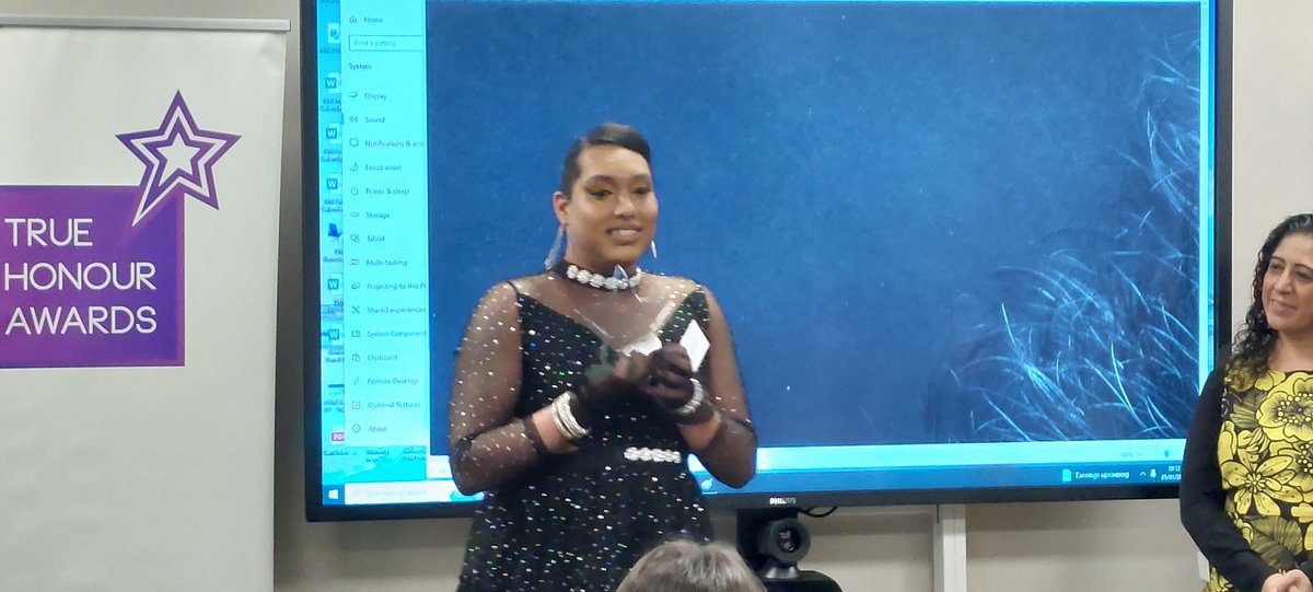 BarbadosSue's tweet image. Lucky Singh receiving her special recognition award from @@IKWRO True Honour Awards 2024