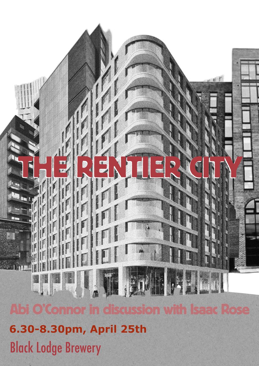 Dr. Abi O'Connor (@abioconnor_) on Twitter photo So excited to share that I will have the honour of discussing <a href="/_isaacrose/">Isaac Rose</a> new book “The Rentier City”. A searing analysis of how financial capital has been extracted from Manchester’s communities
Join us <a href="/BlackLodgeBrew/">Black Lodge Brewery</a> to chat about the book & explore Liverpool’s similarities… So excited to share that I will have the honour of discussing <a href="/_isaacrose/">Isaac Rose</a> new book “The Rentier City”. A searing analysis of how financial capital has been extracted from Manchester’s communities
Join us <a href="/BlackLodgeBrew/">Black Lodge Brewery</a> to chat about the book & explore Liverpool’s similarities…