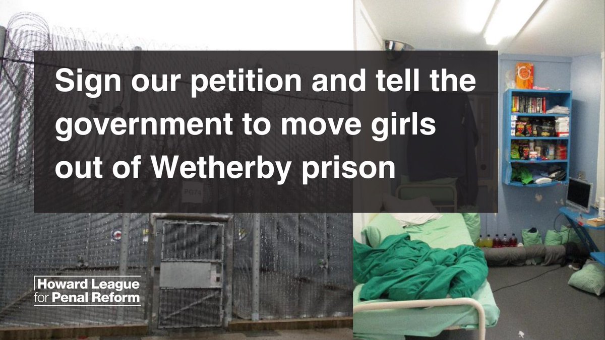 The Howard League needs your help. You may have seen the disturbing @HMIPrisonsnews Wetherby report today. We have started a petition calling on the government to move girls out of this prison immediately. ➡️ Sign it here: howardleague.org/move-girls-out…