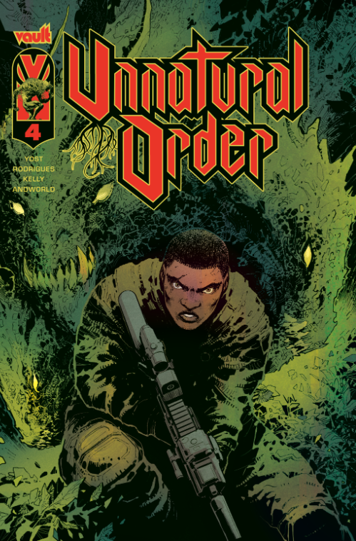 thevaultcomics's tweet photo. COVER 🧵:
Unnatural Order's first arc races to its conclusion as three factions face off to change the world...whether to destroy it, save it or transform it forever. 
Unnatural Order #4 Cover A by @_val_rodrigues https://t.co/sqwrxHMEFm
